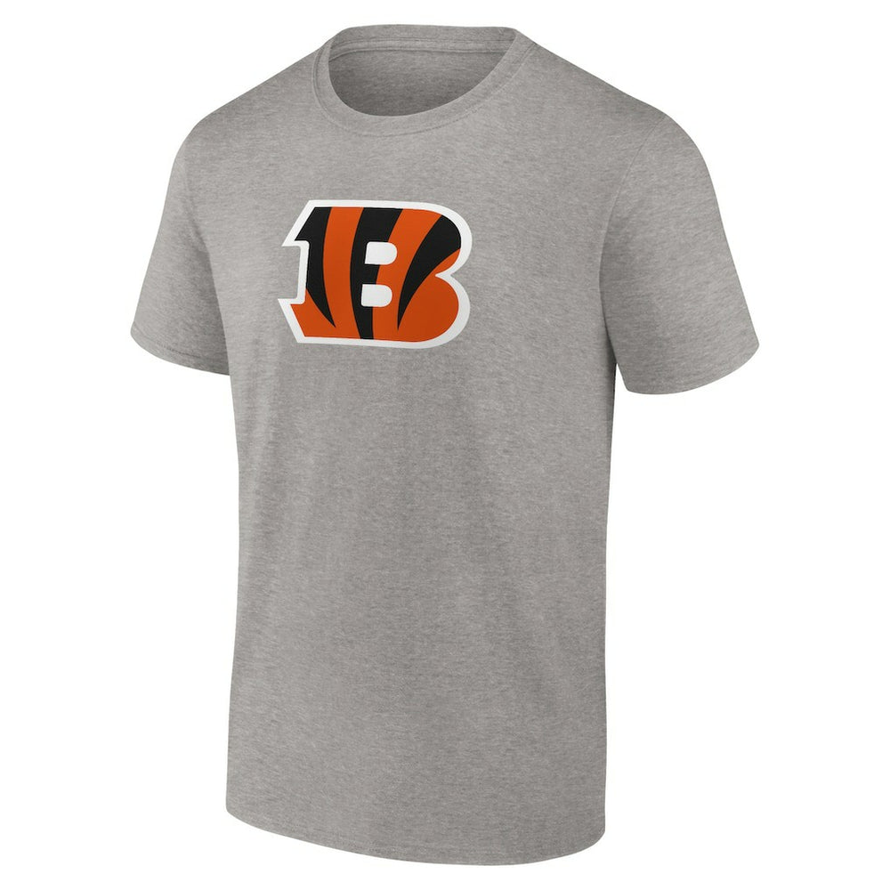 Cincinnati Bengals Primary Logo T-Shirt - Heather Gray T-shirts