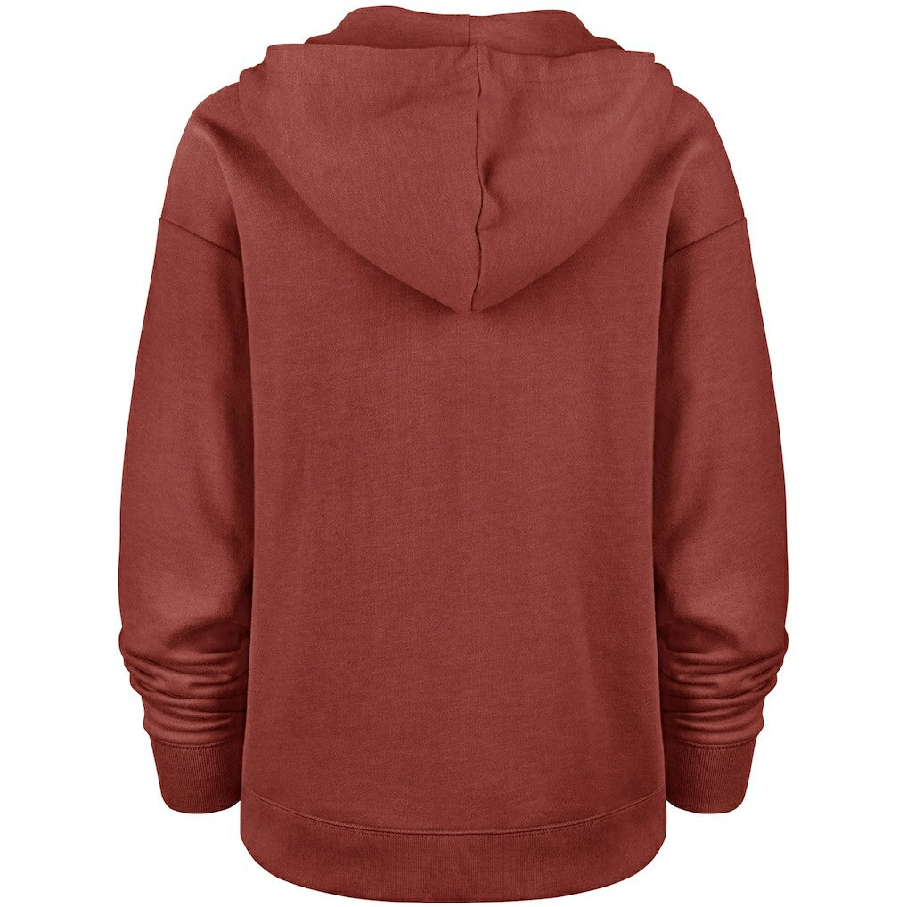 Washington Commanders '47 Women's Color Rise Kennedy Pullover V-Neck Hoodie - Heathered Burgundy Hoodies