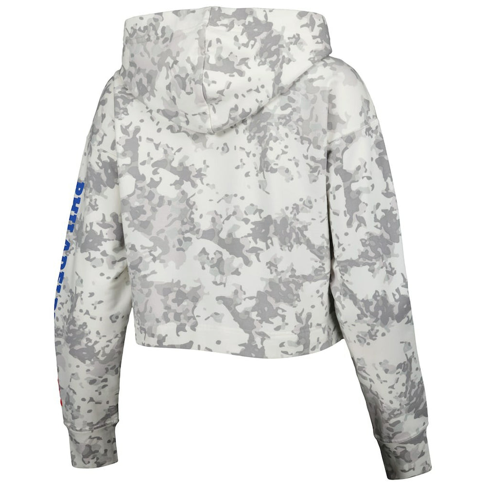 Philadelphia 76ers Lusso Women's Maia Tri-Blend Cropped Quarter-Zip Top Gray/White outlet