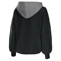 Miami Heat WEAR by Erin Andrews Women's Pieced Quarter-Zip Hoodie Jacket Black