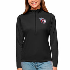 Cleveland Guardians Antigua Women's Tribute Quarter-Zip Pullover Top - Black Pullover