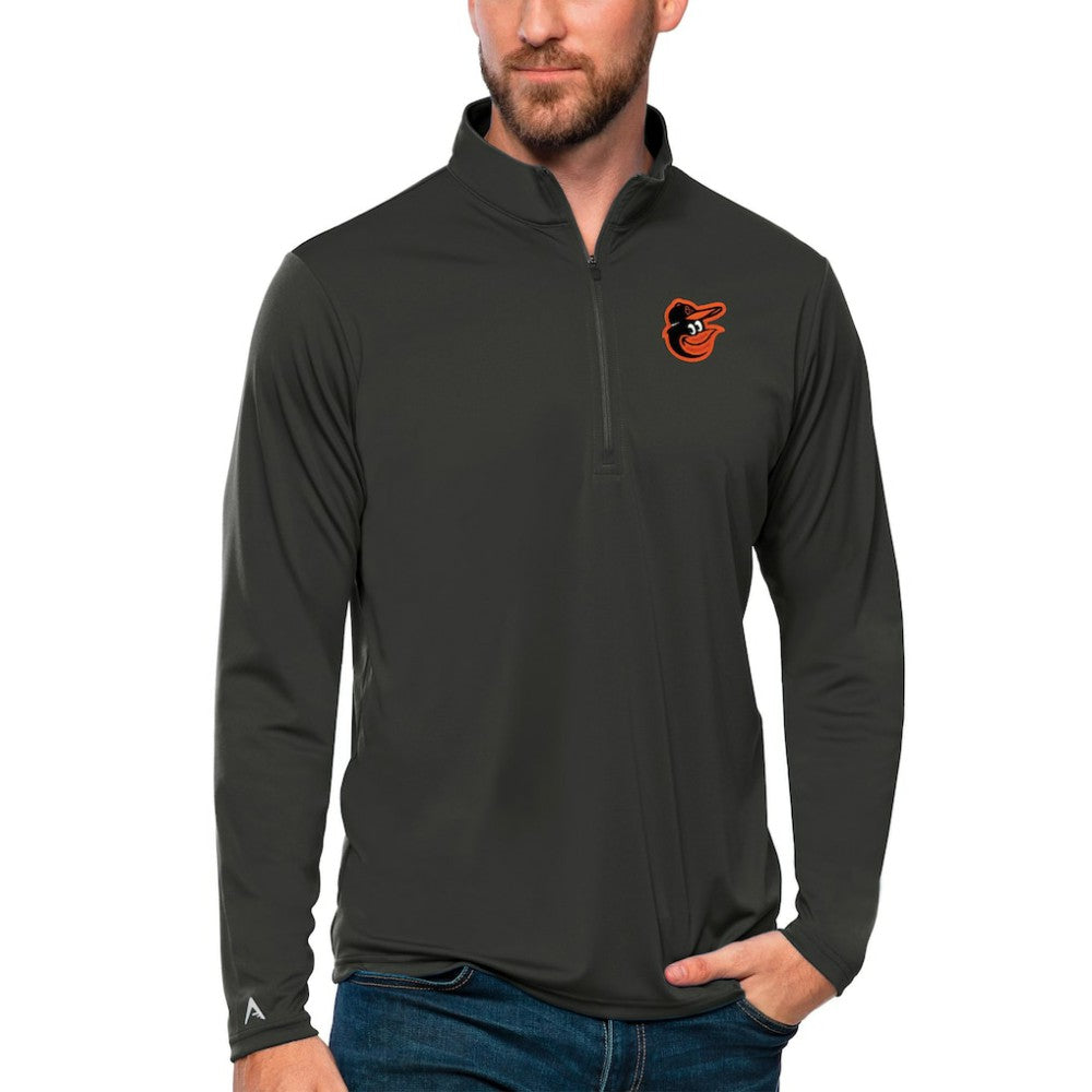 Baltimore Orioles Antigua Tribute Quarter-Zip Pullover Top - Charcoal Pullover