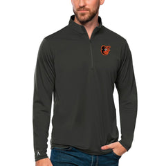 Baltimore Orioles Antigua Tribute Quarter-Zip Pullover Top - Charcoal Pullover