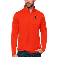 Baltimore Orioles Antigua Tribute Quarter-Zip Pullover Top - Orange Pullover