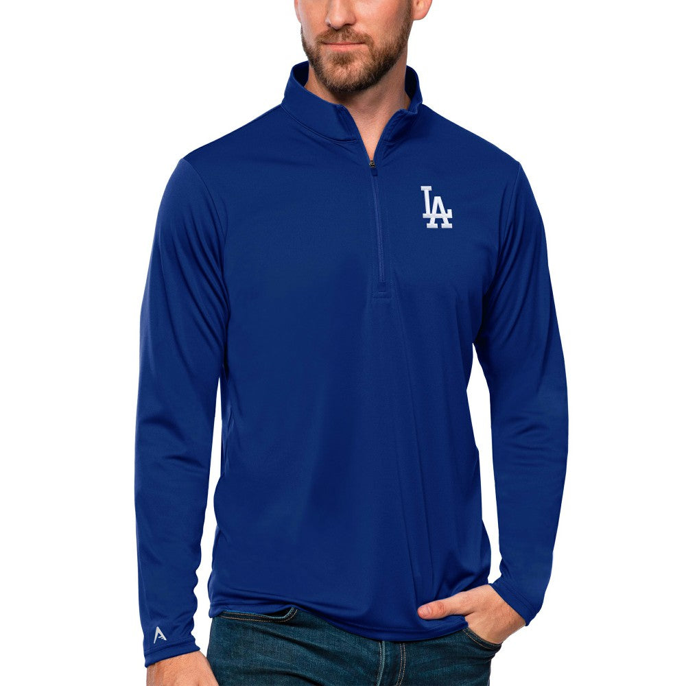 Los Angeles Dodgers Antigua Tribute Quarter-Zip Pullover Top - Royal Pullover