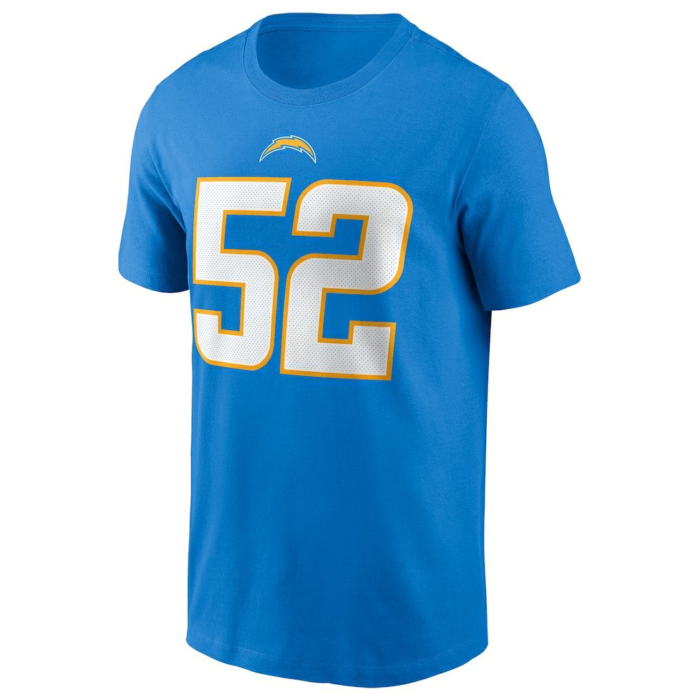Khalil Mack Los Angeles Chargers Player Name & Number T-Shirt - Powder Blue T-shirts