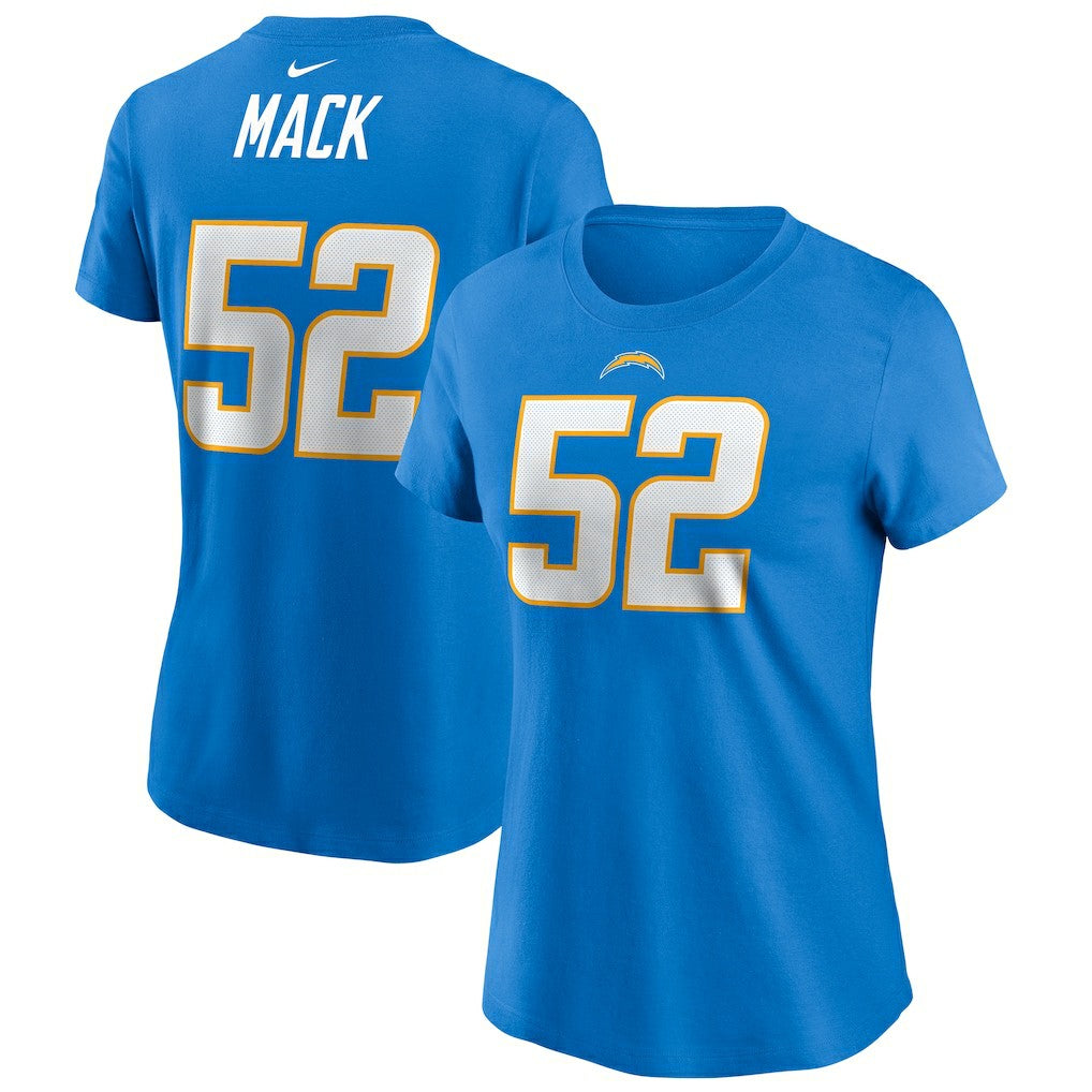 Khalil Mack Los Angeles Chargers Women's Player Name & Number T-Shirt - Powder Blue T-shirts