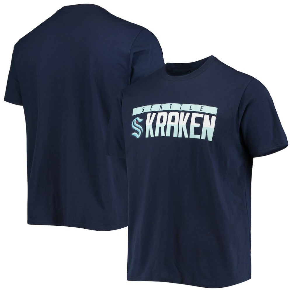 Seattle Kraken Levelwear Richmond Wordmark T-Shirt - Navy | US 4792449