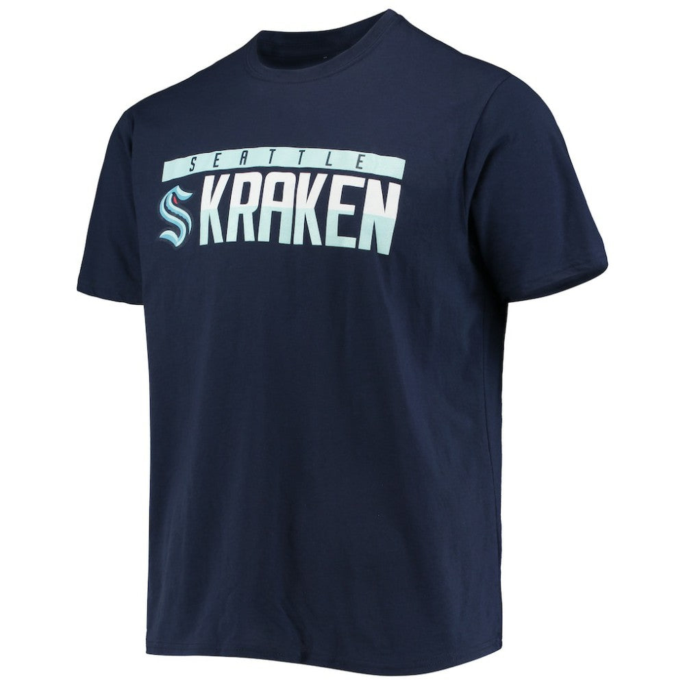 Seattle Kraken Levelwear Richmond Wordmark T-Shirt - Navy | US 4792449