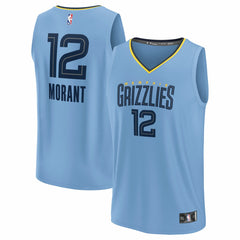 Ja Morant Memphis Grizzlies Fast Break Replica Player Jersey Statement Edition Light Blue - Fanatics