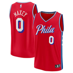 Tyrese Maxey Philadelphia 76ers Fast Break Replica Player Jersey Statement Edition Red - Fanatics