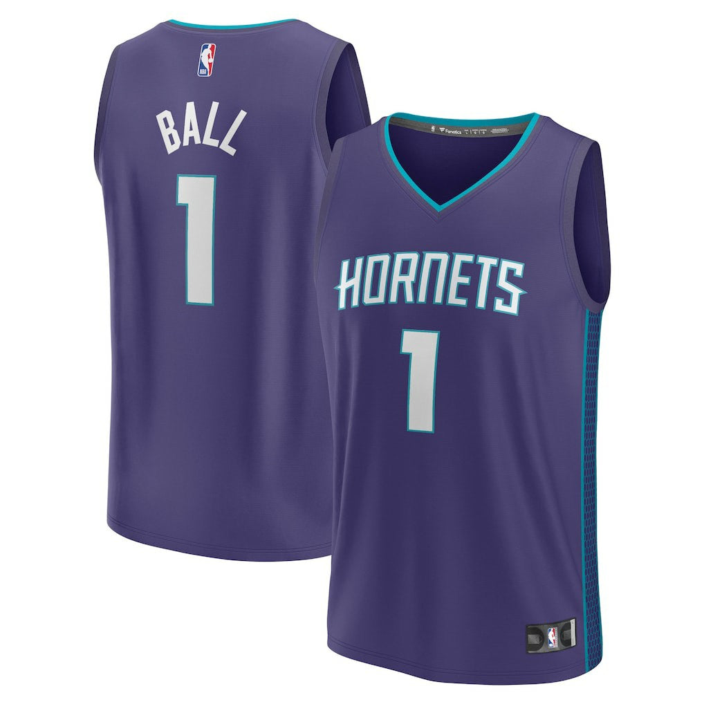 LaMelo Ball Charlotte Hornets Fast Break Replica Player Jersey Statement Edition Purple - Fanatics