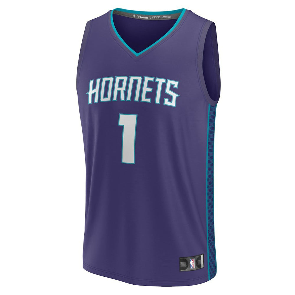 LaMelo Ball Charlotte Hornets Fast Break Replica Player Jersey Statement Edition Purple - Fanatics