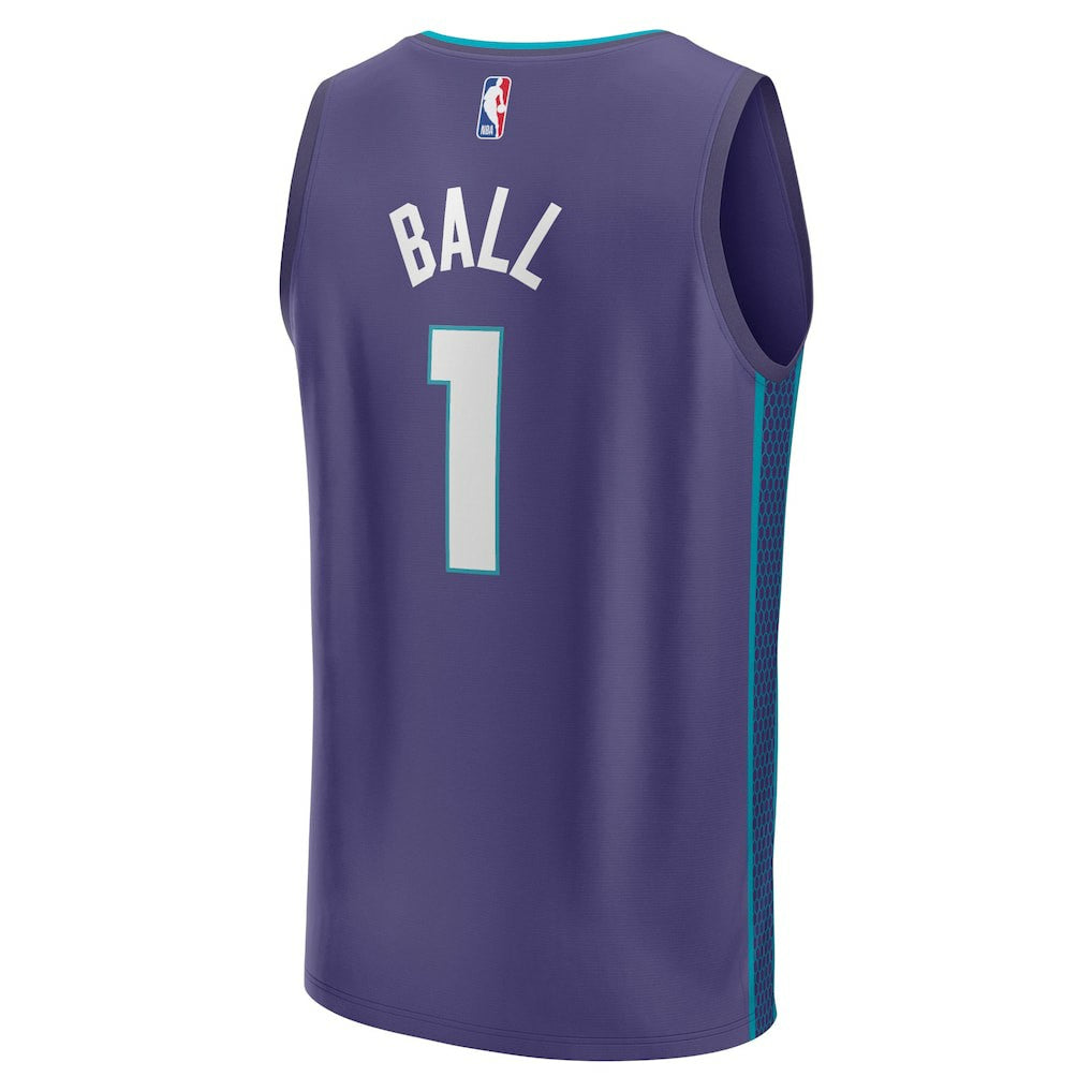 LaMelo Ball Charlotte Hornets Fast Break Replica Player Jersey Statement Edition Purple - Fanatics