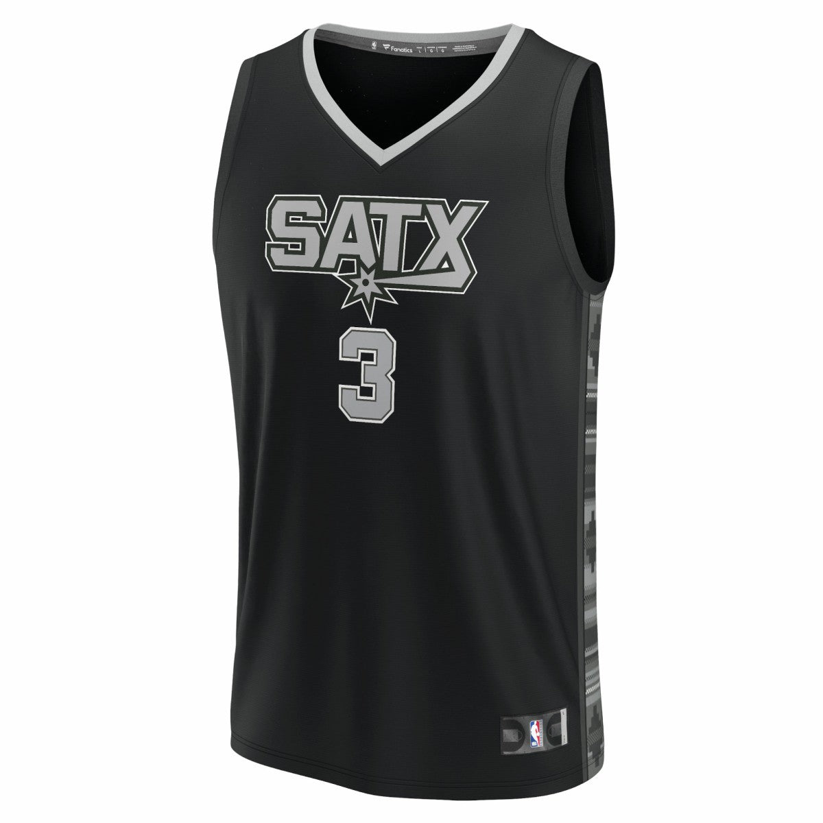 Keldon Johnson San Antonio Spurs Fast Break Replica Player Jersey Statement Edition Black - Fanatics