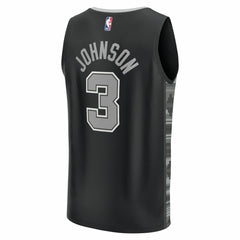 Keldon Johnson San Antonio Spurs Fast Break Replica Player Jersey Statement Edition Black - Fanatics
