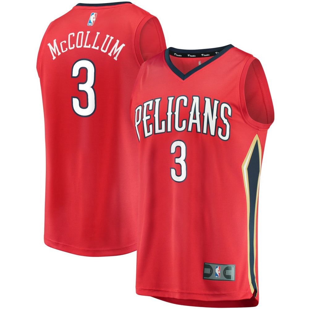 C.J. McCollum New Orleans Pelicans Fast Break Replica Player Jersey Statement Edition Red - Fanatics