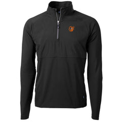 Baltimore Orioles Cutter & Buck Adapt Eco Knit Hybrid Recycled Quarter-Zip Pullover Jacket - Black Jackets