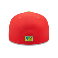 Los Angeles Dodgers New Era 1978 World Series  Lava Highlighter Combo 59FIFTY Fitted Hat - Red/Neon Green Hats