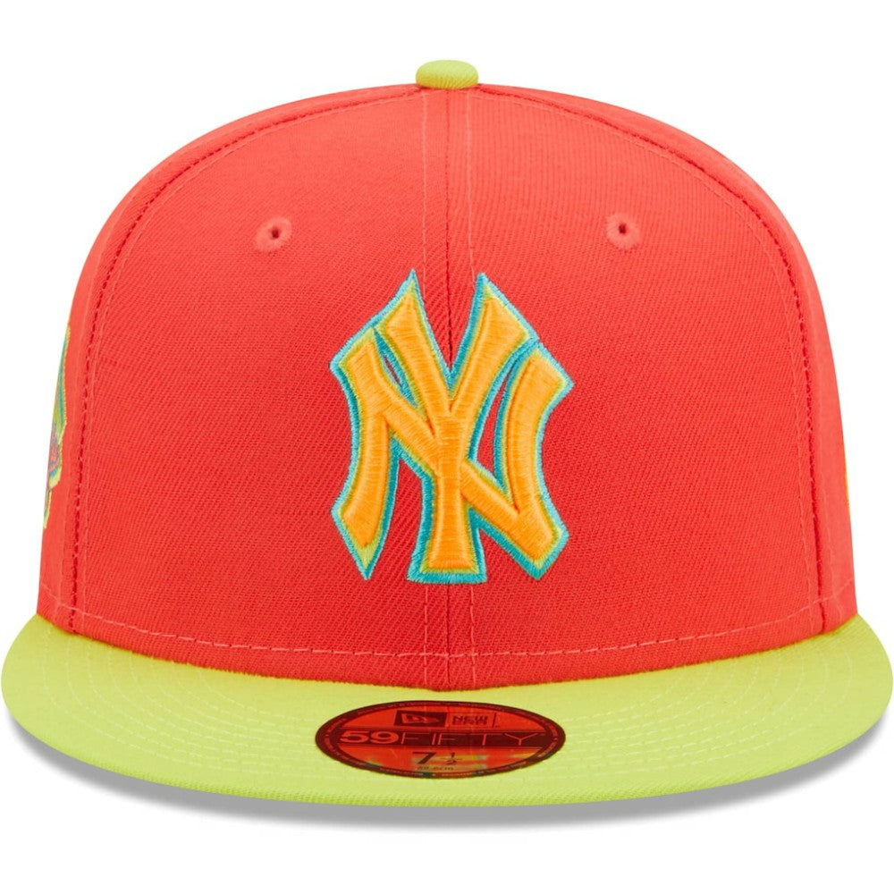 New York Yankees New Era   Lava Highlighter Combo 59FIFTY Fitted Hat - Red/Neon Green Hats