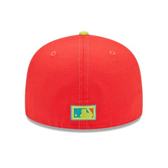 Athletics New Era 40th Anniversary Lava Highlighter Combo 59FIFTY Fitted Hat - Red/Neon Green Hats