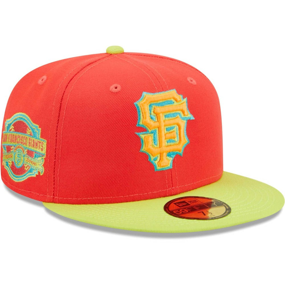 San Francisco Giants New Era   Lava Highlighter Combo 59FIFTY Fitted Hat - Red/Neon Green Hats