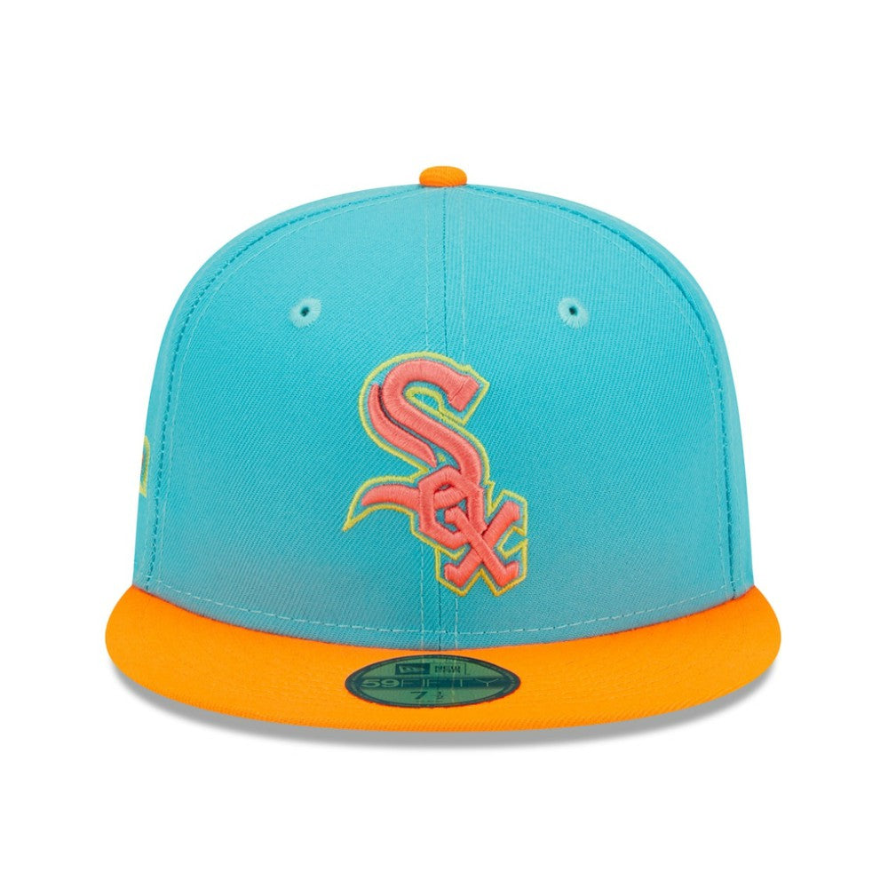 Chicago White Sox New Era Vice Highlighter 59FIFTY Fitted Hat - Blue/Orange Hats