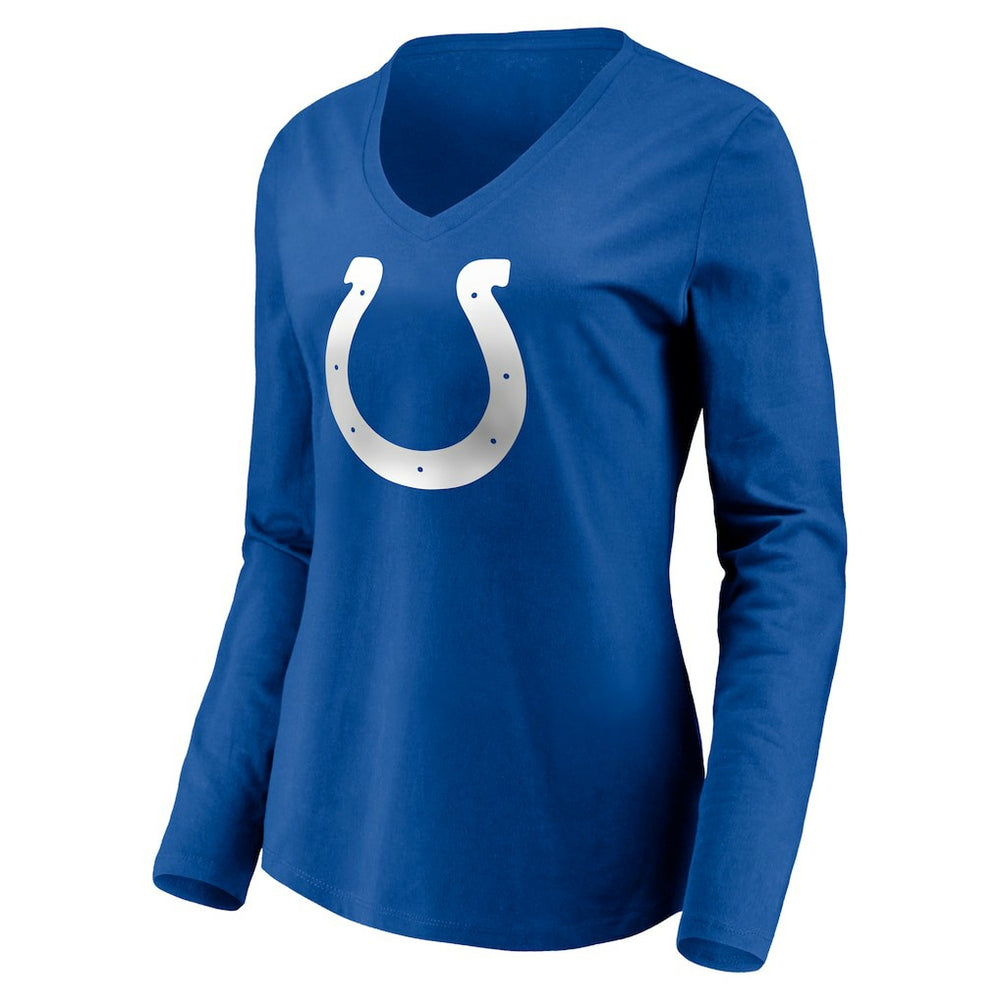Indianapolis Colts Women's Team Authentic Personalized Name & Number Long Sleeve V-Neck T-Shirt - Royal T-shirts