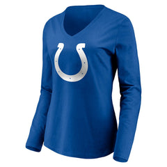 Indianapolis Colts Women's Team Authentic Personalized Name & Number Long Sleeve V-Neck T-Shirt - Royal T-shirts