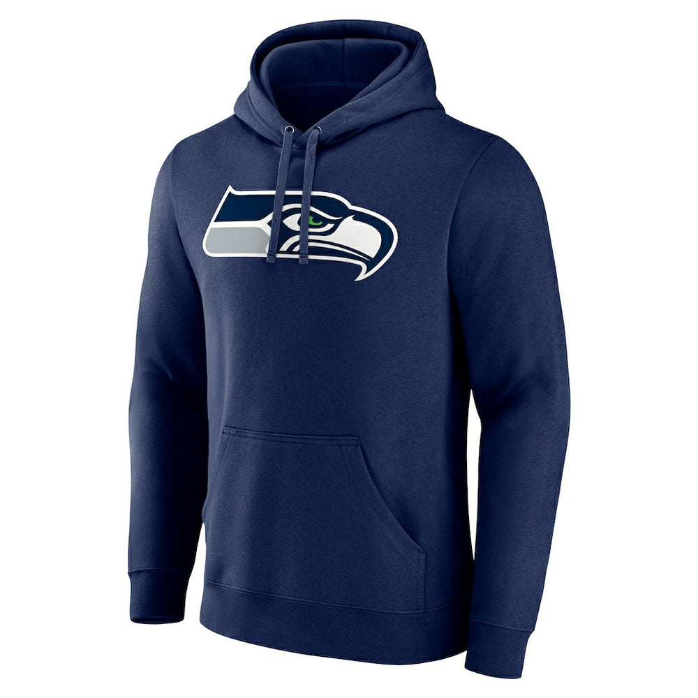 Seattle Seahawks Team Authentic Personalized Name & Number Pullover Hoodie - College Navy Hoodies