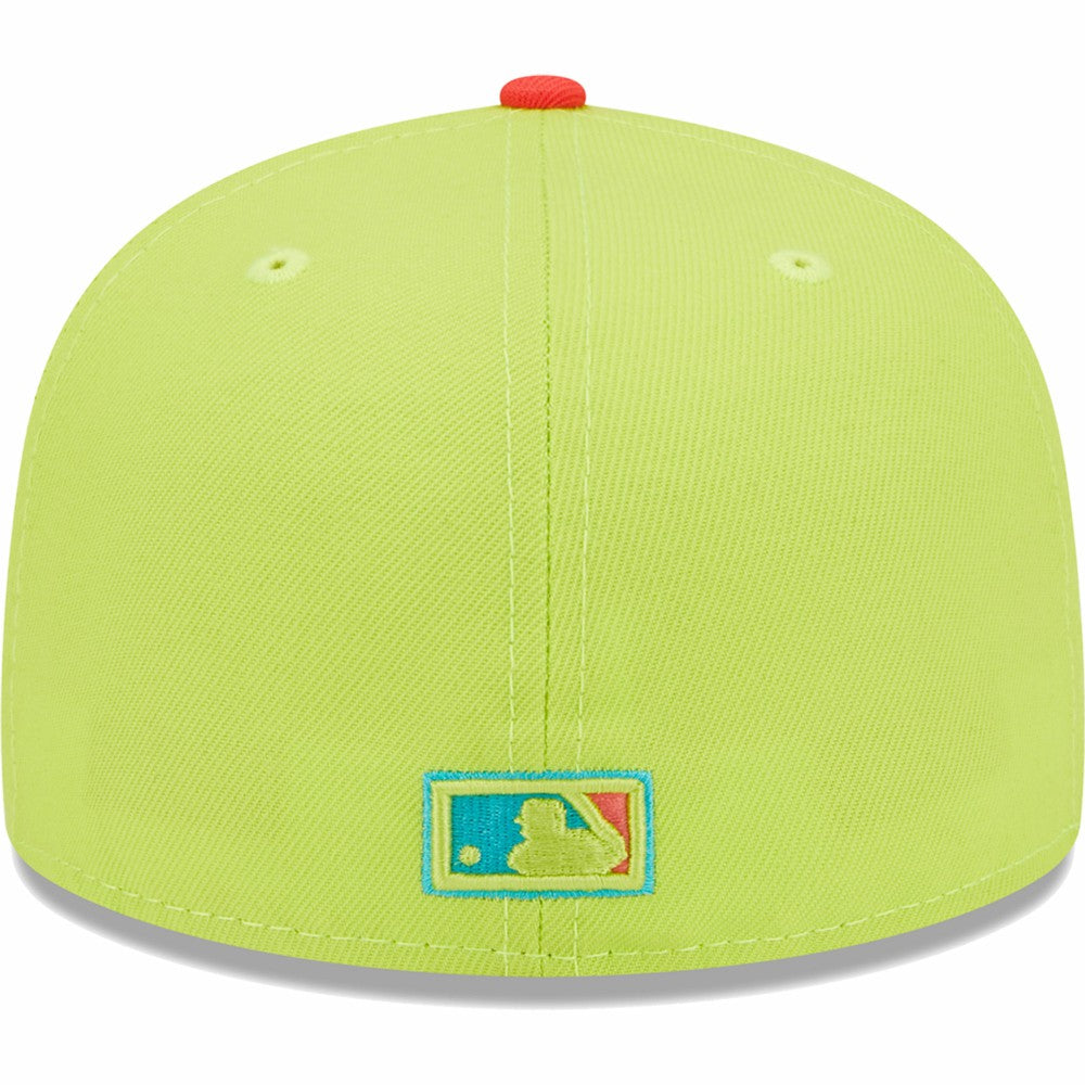 Los Angeles Dodgers New Era Cyber Highlighter 59FIFTY Fitted Hat - Green/Red Hats
