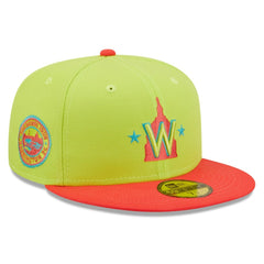 Washington Nationals New Era 2008 Inaugural Season Cyber Highlighter 59FIFTY Fitted Hat - Green/Red Hats
