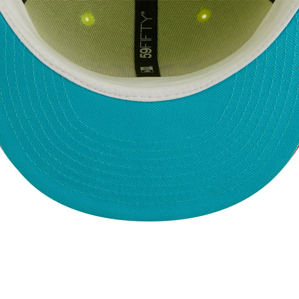 Washington Nationals New Era 2008 Inaugural Season Cyber Highlighter 59FIFTY Fitted Hat - Green/Red Hats