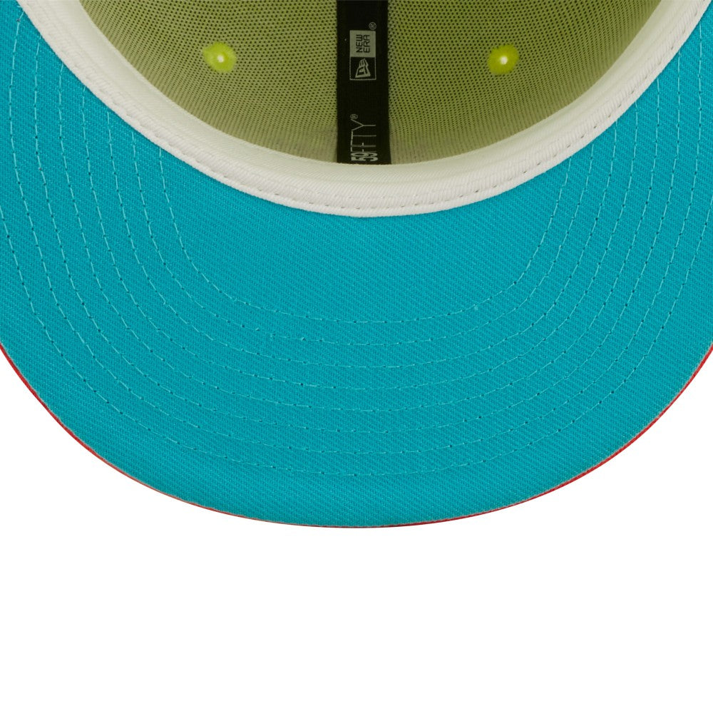 Los Angeles Dodgers New Era Cyber Highlighter 59FIFTY Fitted Hat - Green/Red Hats