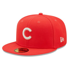 Chicago Cubs New Era Lava Highlighter Logo 59FIFTY Fitted Hat - Red Hats