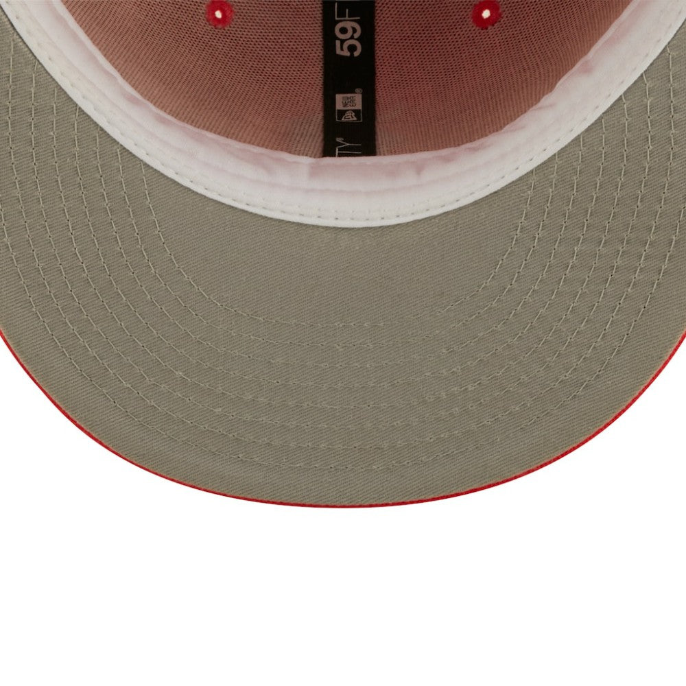 Chicago Cubs New Era Lava Highlighter Logo 59FIFTY Fitted Hat - Red Hats