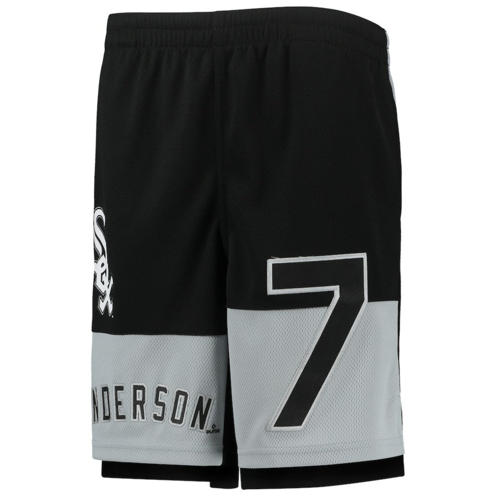 Tim Anderson Chicago White Sox Youth Pandemonium Name & Number Shorts - Black Shorts