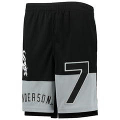 Tim Anderson Chicago White Sox Youth Pandemonium Name & Number Shorts - Black Shorts