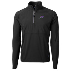 Buffalo Bills Cutter & Buck Adapt Eco Knit Hybrid Recycled Quarter-Zip Raglan Jacket - Black Jackets