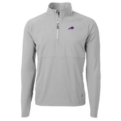 Buffalo Bills Cutter & Buck Adapt Eco Knit Hybrid Recycled Quarter-Zip Raglan Jacket - Gray Jackets