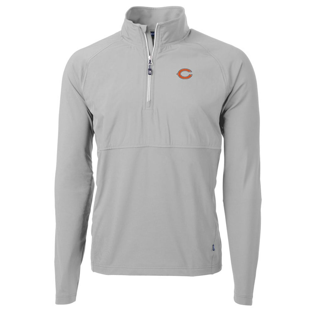 Chicago Bears Cutter & Buck Adapt Eco Knit Hybrid Recycled Quarter-Zip Raglan Jacket - Gray Jackets