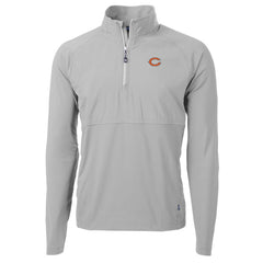 Chicago Bears Cutter & Buck Adapt Eco Knit Hybrid Recycled Quarter-Zip Raglan Jacket - Gray Jackets