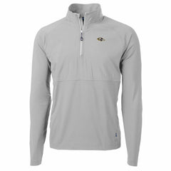 Baltimore Ravens Cutter & Buck Adapt Eco Knit Hybrid Recycled Quarter-Zip Raglan Jacket - Gray Jackets