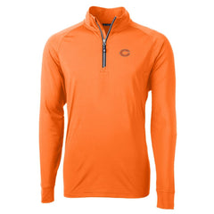Chicago Bears Cutter & Buck Adapt Eco Knit Stretch Recycled Quarter-Zip Jacket - Orange Jackets
