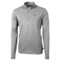 Indianapolis Colts Cutter & Buck Big & Tall Virtue Eco Pique Quarter-Zip Pullover Jacket - Gray Pullover