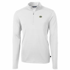 Green Bay Packers Cutter & Buck Big & Tall Virtue Eco Pique Quarter-Zip Pullover Jacket - White Pullover