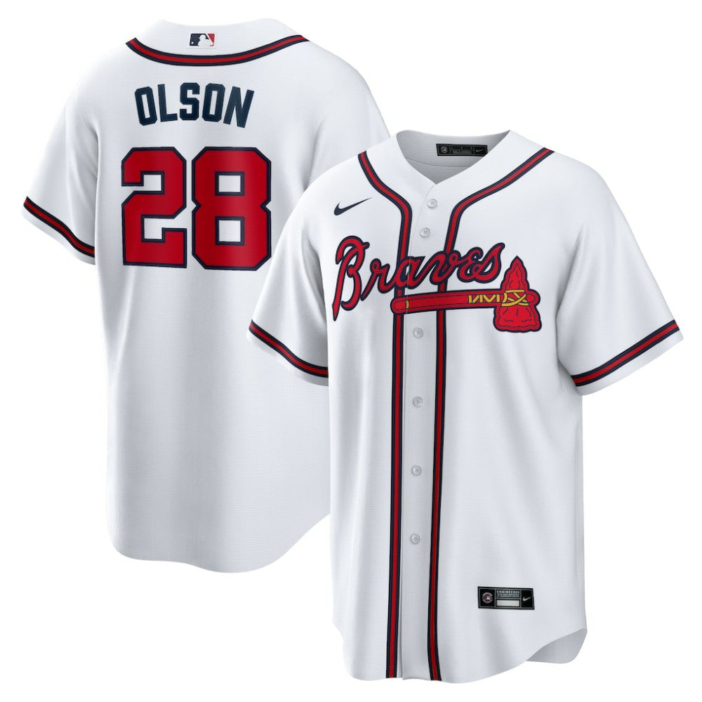 Matt Olson Atlanta Braves Nike Home Replica Player Jersey - White Jerseys