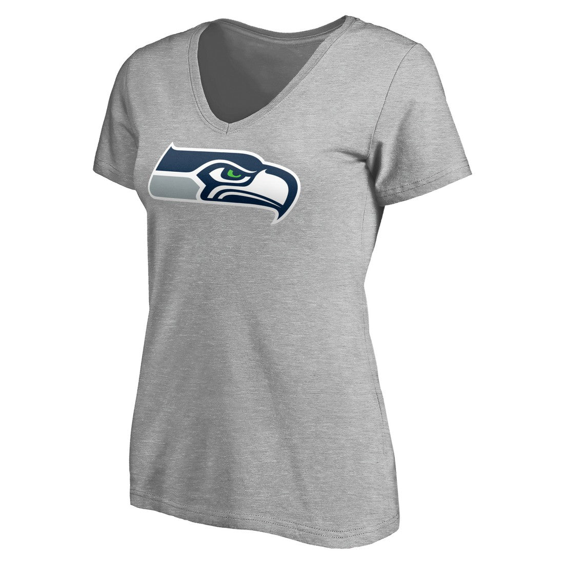 Seattle Seahawks Women's Team Authentic Custom V-Neck T-Shirt - Gray T-shirts