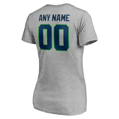 Seattle Seahawks Women's Team Authentic Custom V-Neck T-Shirt - Gray T-shirts