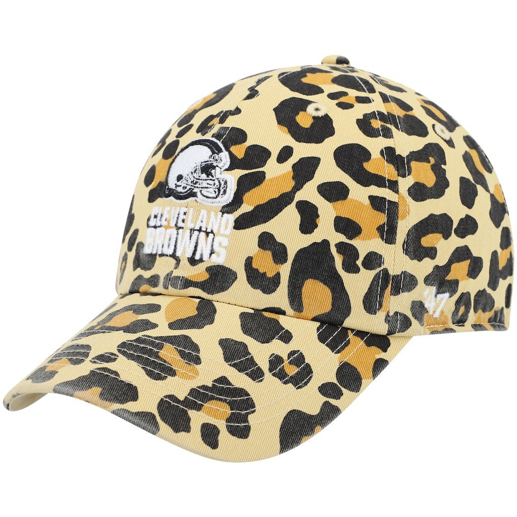 Cleveland Browns '47 Women's Bagheera Clean Up Allover Adjustable Hat - Tan Hats